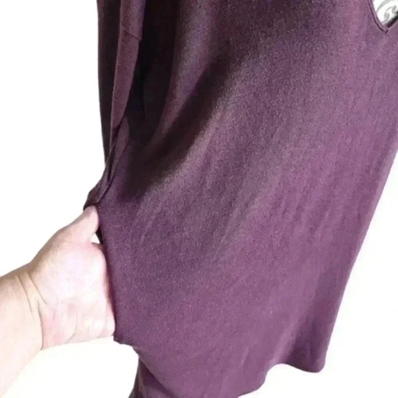Aritzia Wilfred Free Gail Dress Long-sleeve V-neck Purple Normcore Women's S - Picture 9 of 12